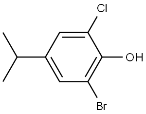 2-Bromo-6-chloro-4-isopropylphenol Structure