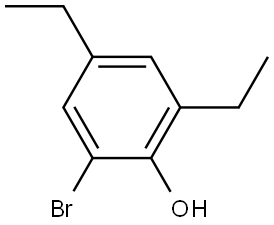 2-Bromo-4,6-diethylphenol Structure