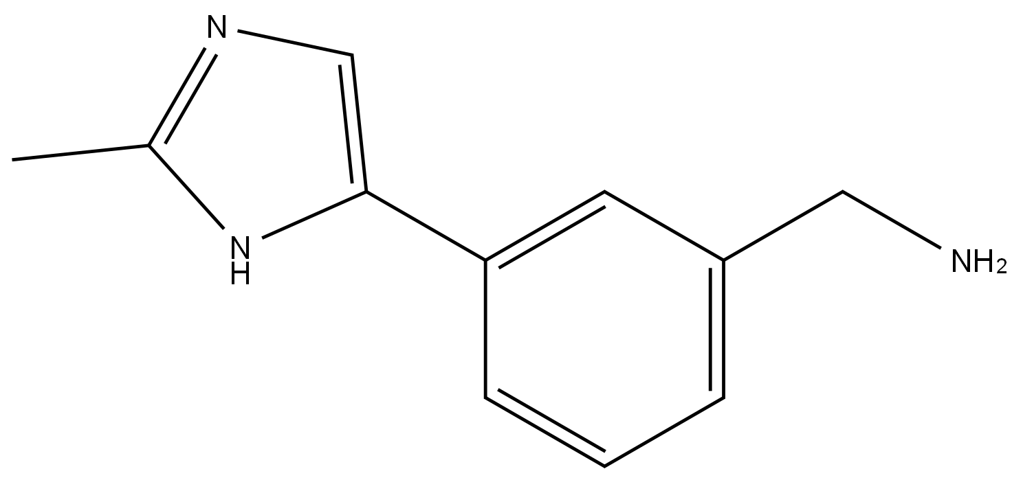 3-(2-methyl-1H-imidazol-5-yl)phenyl]methanamine,1785278-82-1,结构式