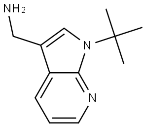 (1-(tert-Butyl)-1H-pyrrolo[2,3-b]pyridin-3-yl)methanamine Struktur