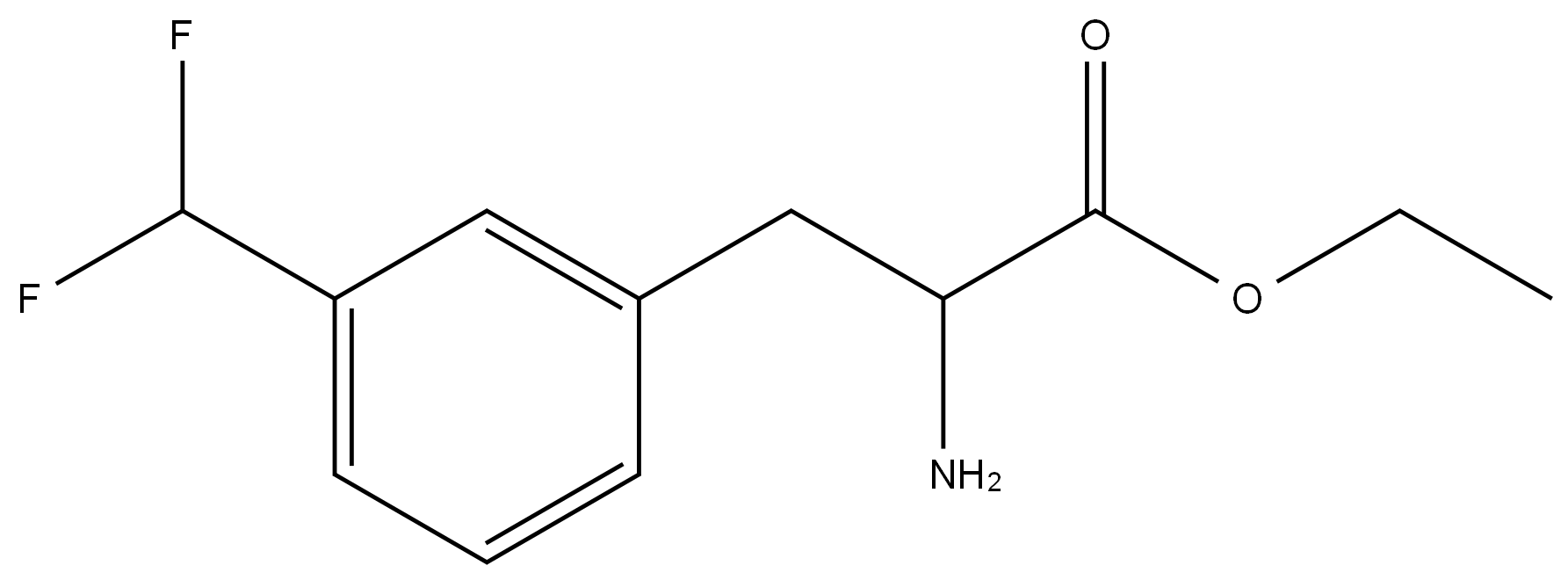ethyl 2-amino-3-(3-(difluoromethyl)phenyl)propanoate Structure
