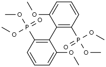 Phosphonic acid, P,P'-(6,6'-dimethoxy[1,1'-biphenyl]-2,2'-diyl)bis-, P,P,P',P'-tetramethyl ester Structure