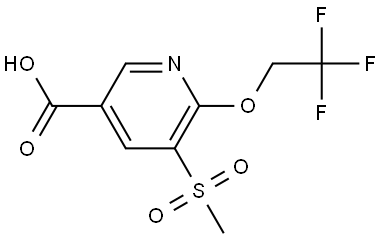 5-(Methylsulfonyl)-6-(2,2,2-trifluoroethoxy)-3-pyridinecarboxylic acid Structure