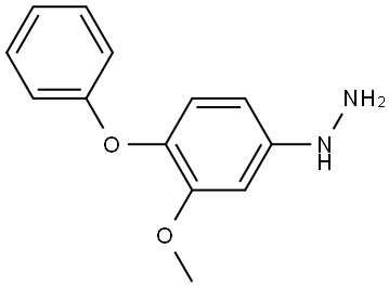 Hydrazine, (3-methoxy-4-phenoxyphenyl)- Struktur