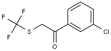 1-(3-Chlorophenyl)-2-[(trifluoromethyl)thio]ethanone Struktur