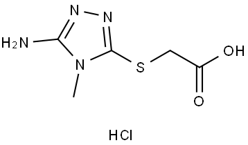 2-((5-氨基-4-甲基-4H-1,2,4-三唑-3-基)硫代)乙酸盐酸盐 结构式