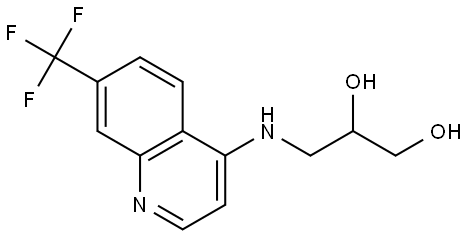 3-[[7-(trifluoromethyl)-4-quinolyl]amino]propane-1,2-diol Struktur
