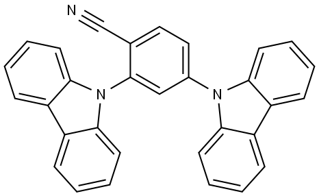 2,4-di(9H-carbazol-9-yl)benzonitrile 结构式