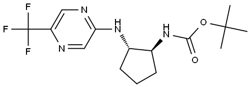 tert-butyl ((1S,2S)-2-((5-(trifluoromethyl)pyrazin-2-yl)amino)cyclopentyl)carbamate Structure