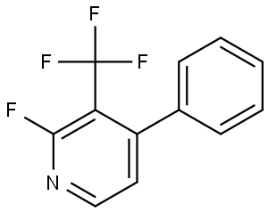 Pyridine, 2-fluoro-4-phenyl-3-(trifluoromethyl)- Structure