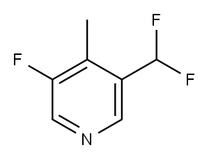 3-(Difluoromethyl)-5-fluoro-4-methylpyridine,1804703-78-3,结构式