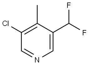3-Chloro-5-(difluoromethyl)-4-methylpyridine Structure