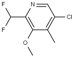 5-Chloro-2-(difluoromethyl)-3-methoxy-4-methylpyridine Structure