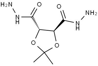 (4S,5S)-2,2-Dimethyl-1,3-dioxolane-4,5-dicarboxylic acid 4,5-dihydrazide Structure
