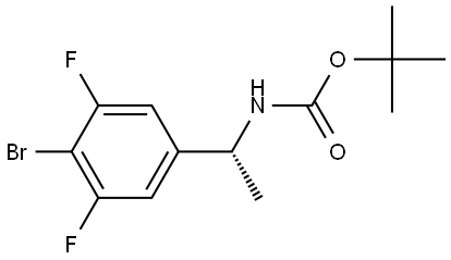 tert-butyl (R)-(1-(4-bromo-3,5-difluorophenyl)ethyl)carbamate Structure