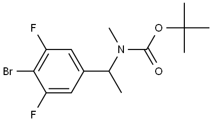 tert-butyl (1-(4-bromo-3,5-difluorophenyl)ethyl)(methyl)carbamate Structure