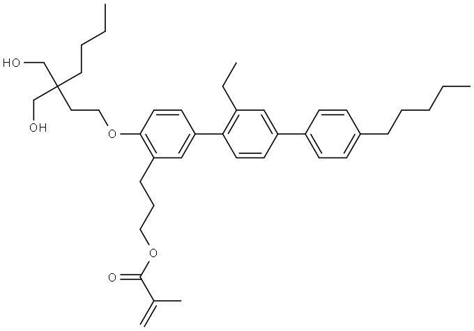 1808284-29-8 3-(4-((3,3-bis(hydroxymethyl)heptyl)oxy)-2'-ethyl-4''-pentyl-[1,1':4',1''-terphenyl]-3-yl)propyl methacrylate