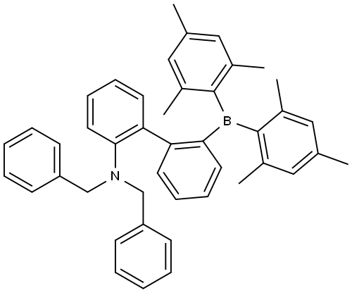 2-dimesitylboryl-2'-(N,N-dibenzylamino)biphenyl Structure