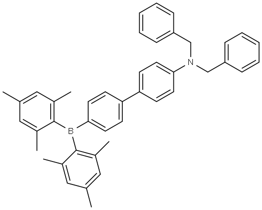 4-dimesitylboryl-4'-(N,N-dibenzylamino)biphenyl Struktur