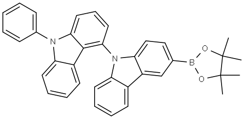 4,9′-Bi-9H-carbazole, 9-phenyl-3′-(4,4,5,5-tetramethyl-1,3,2-dioxaborolan-2-yl)- Structure