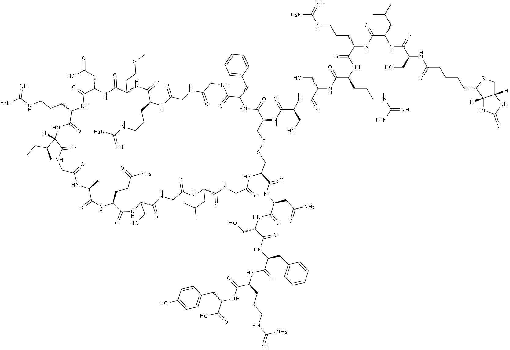 Biotinyl-Atrial Natriuretic Factor (1-28) (human) Struktur