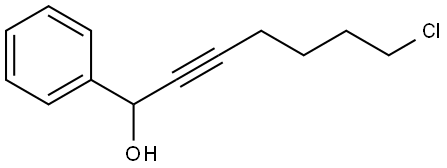 Benzenemethanol, α-(6-chloro-1-hexyn-1-yl)- Struktur