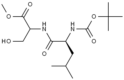 methyl (tert-butoxycarbonyl)-L-leucylserinate Structure