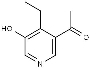 1-(4-Ethyl-5-hydroxy-3-pyridinyl)ethanone Structure