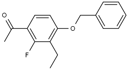 1-[3-Ethyl-2-fluoro-4-(phenylmethoxy)phenyl]ethanone Structure