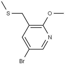 5-Bromo-2-methoxy-3-[(methylthio)methyl]pyridine Struktur