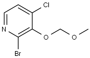 2-Bromo-4-chloro-3-(methoxymethoxy)pyridine Structure