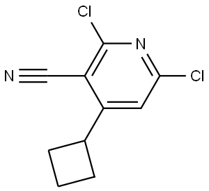 2,6-dichloro-4-cyclobutylnicotinonitrile Structure