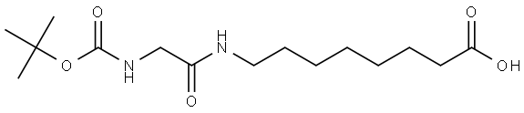 8-(2-Boc-aminoacetamido)octanoic acid Structure