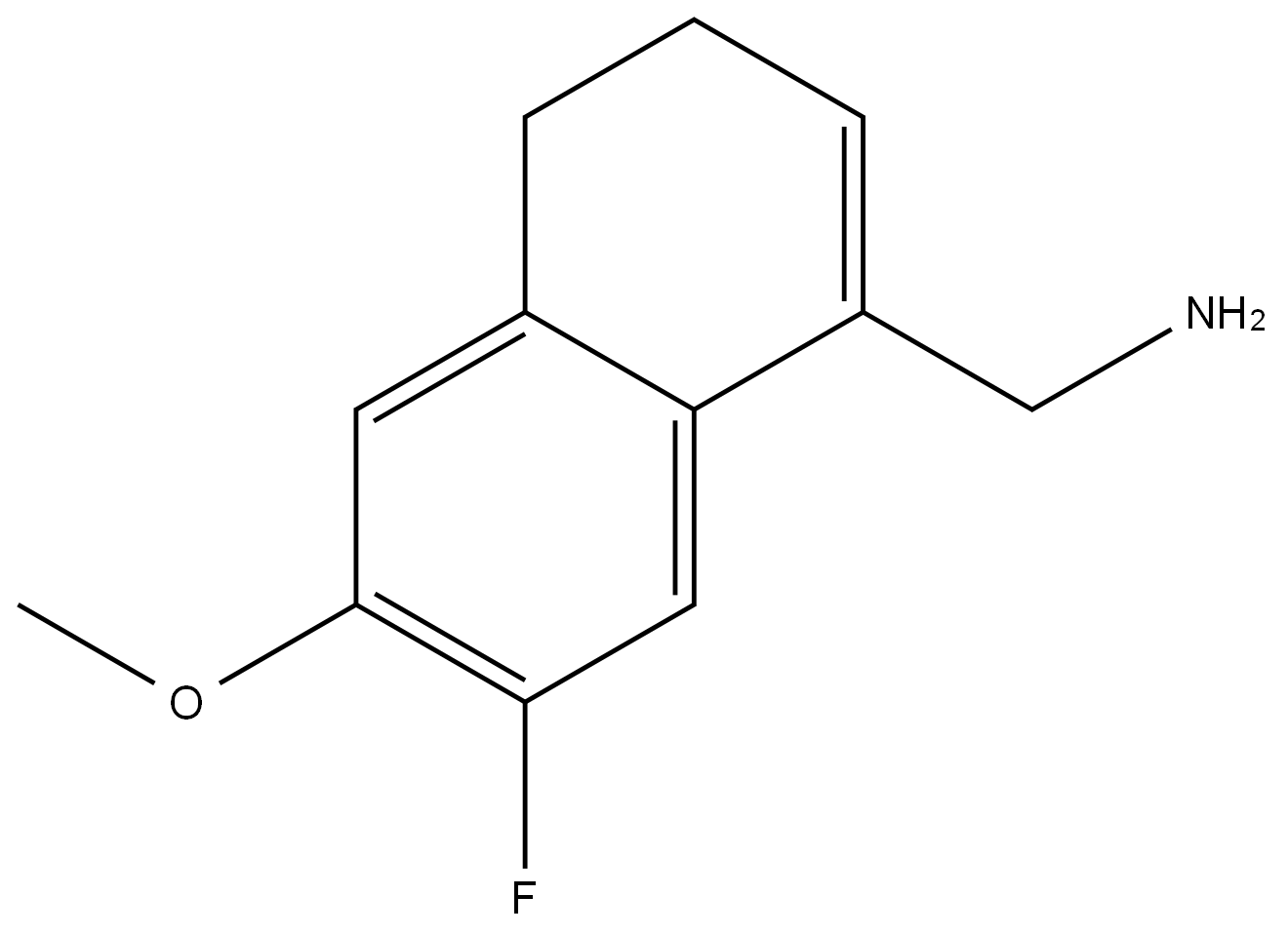 (7-fluoro-6-methoxy-3,4-dihydronaphthalen-1-yl)methanamine 结构式