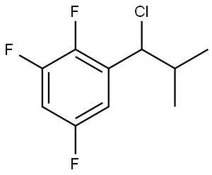1-(1-Chloro-2-methylpropyl)-2,3,5-trifluorobenzene 化学構造式
