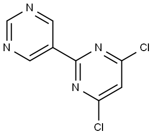 4,6-dichloro-2-pyrimidin-5-yl-pyrimidine Struktur