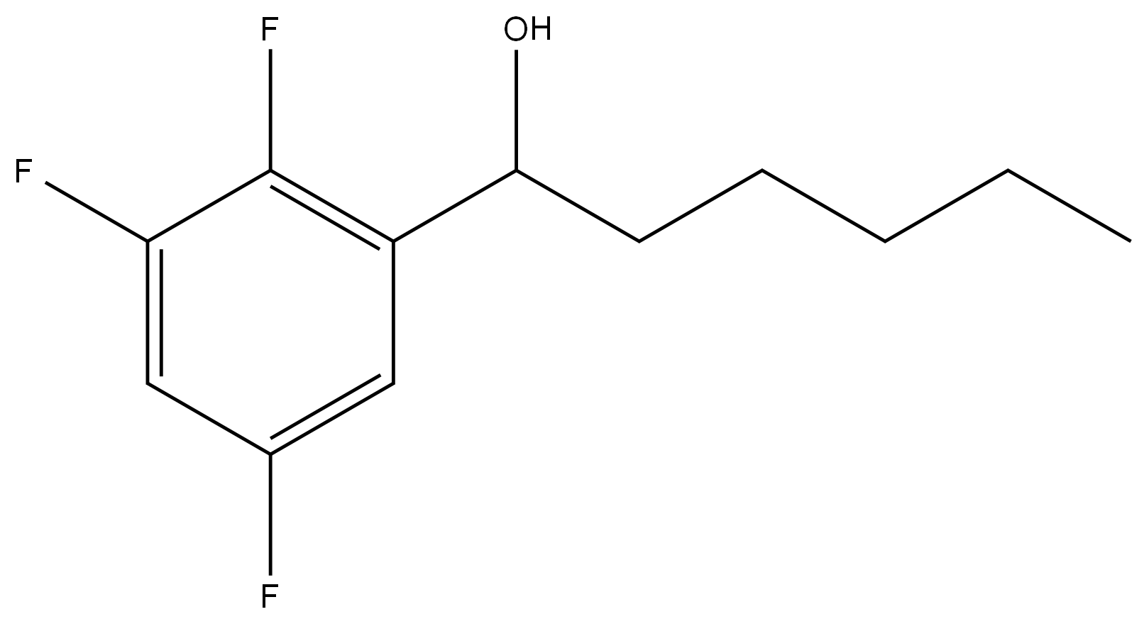 2,3,5-Trifluoro-α-pentylbenzenemethanol Structure