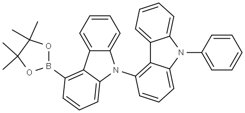 4,9′-Bi-9H-carbazole, 9-phenyl-4′-(4,4,5,5-tetramethyl-1,3,2-dioxaborolan-2-yl)-,1872267-96-3,结构式