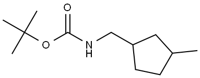 tert-butyl ((3-methylcyclopentyl)methyl)carbamate Structure