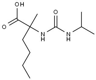 2-(3-isopropylureido)-2-methylhexanoic acid Structure