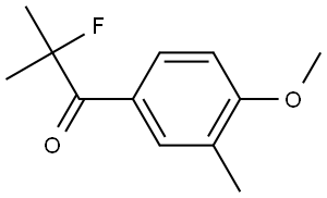2-Fluoro-1-(4-methoxy-3-methylphenyl)-2-methyl-1-propanone Structure