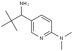 5-(1-AMINO-2,2-DIMETHYLPROPYL)-N,N-DIMETHYLPYRIDIN-2-AMINE 结构式