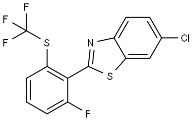 6-Chloro-2-[2-fluoro-6-[(trifluoromethyl)thio]phenyl]benzothiazole Structure