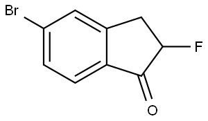 5-Bromo-2-fluoro-2,3-dihydro-1H-inden-1-one Struktur