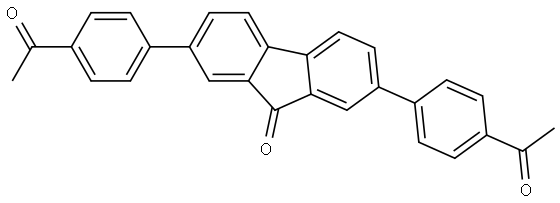 1,1'-[(9-oxo-9H-fluorene-2,7-diyl)bis(4,1-phenylene)]diethanone Structure