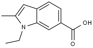1H-Indole-6-carboxylic acid, 1-ethyl-2-methyl- Struktur