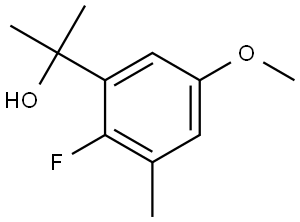 2-(2-fluoro-5-methoxy-3-methylphenyl)propan-2-ol 结构式