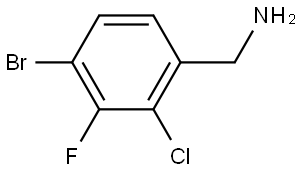 4-Bromo-2-chloro-3-fluorobenzenemethanamine Structure