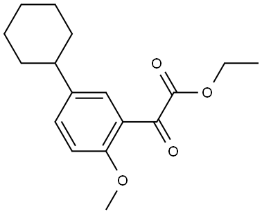 ethyl 2-(5-cyclohexyl-2-methoxyphenyl)-2-oxoacetate 结构式