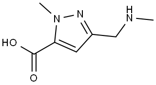1-Methyl-3-((methylamino)methyl)-1H-pyrazole-5-carboxylic acid Struktur